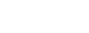 white logo for spruce grove sod